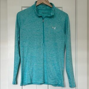 Under Armour Women's tech Teal Long Sleeve half zip top